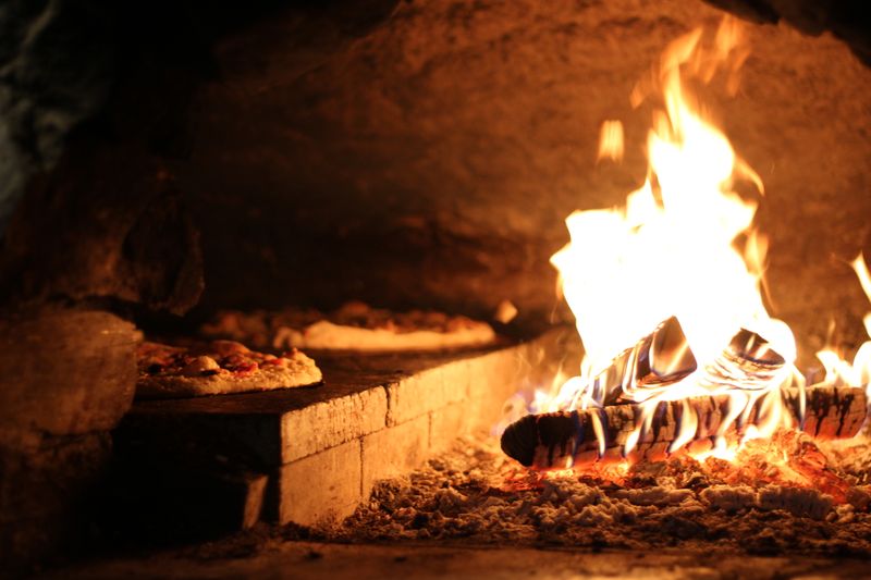Jet's pizza catering event setup with fresh pizzas